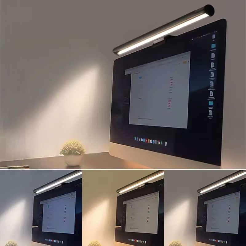 Desk Setup Gaming And Work - Eye-Friendly LED Monitor Light Hanging Desk