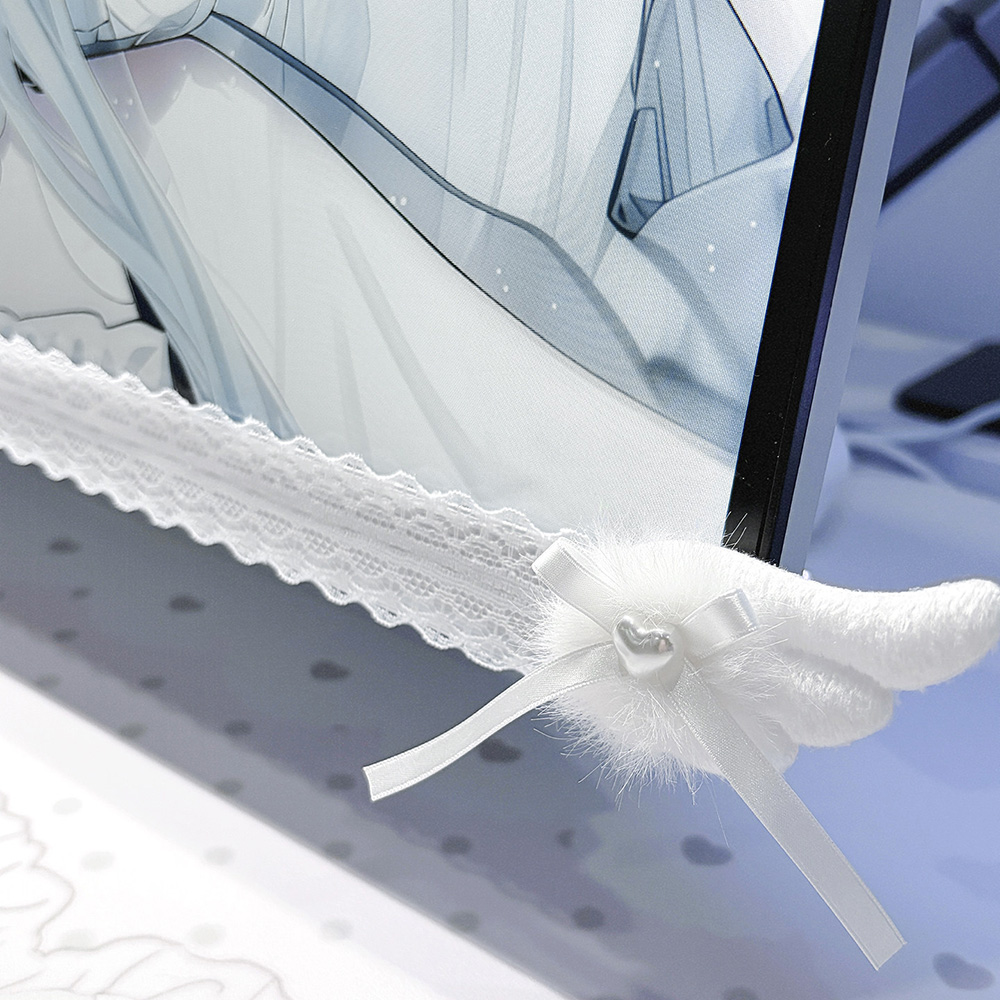 Setup Desk Monitor - New Screen Decor White Lace Monitor