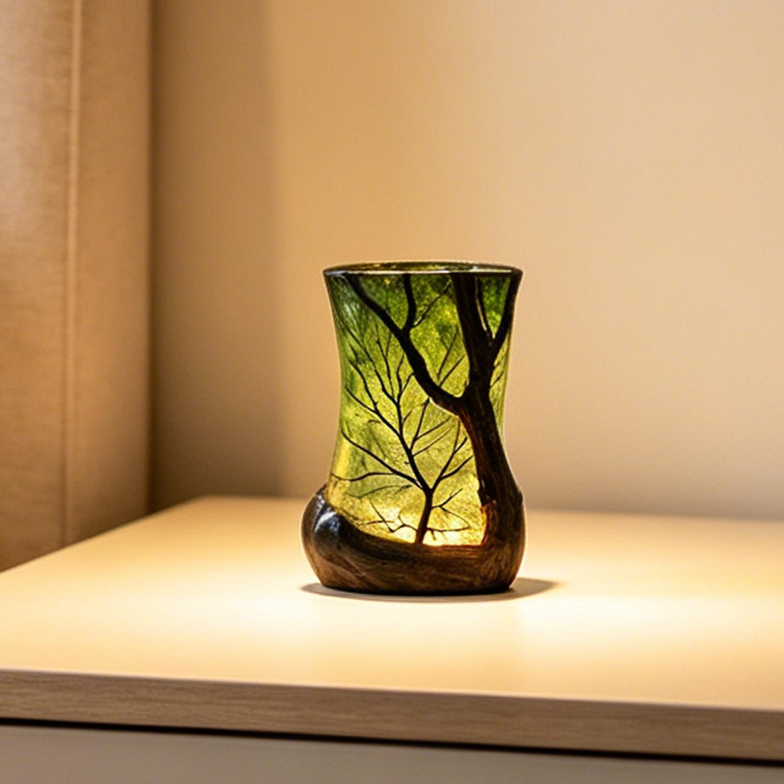 Desk Setup Room - Bedside Table Lamp Forest Nightlight Decorative