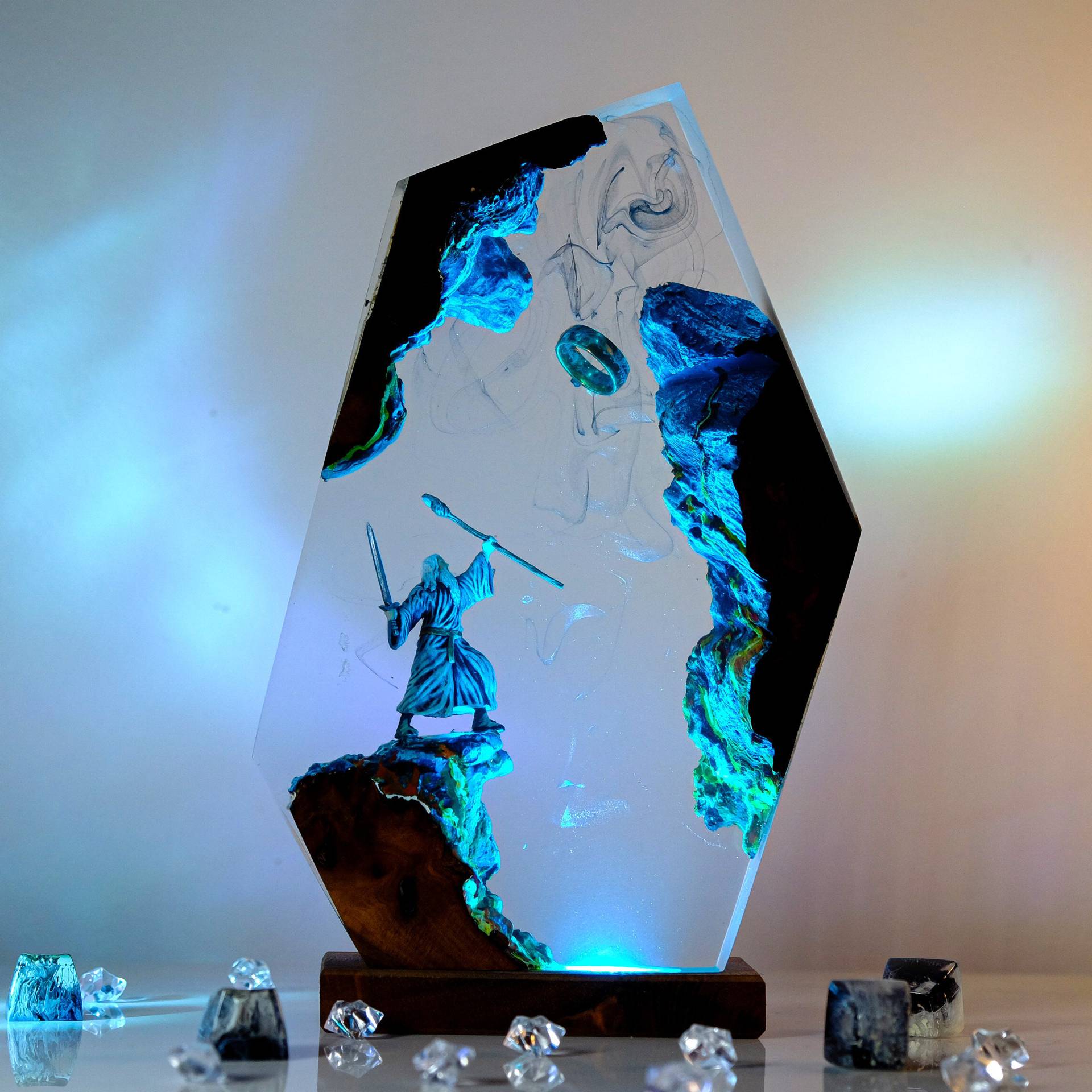 Desk Setup Lighting - Movie Scence Figure Table Resin Lamp
