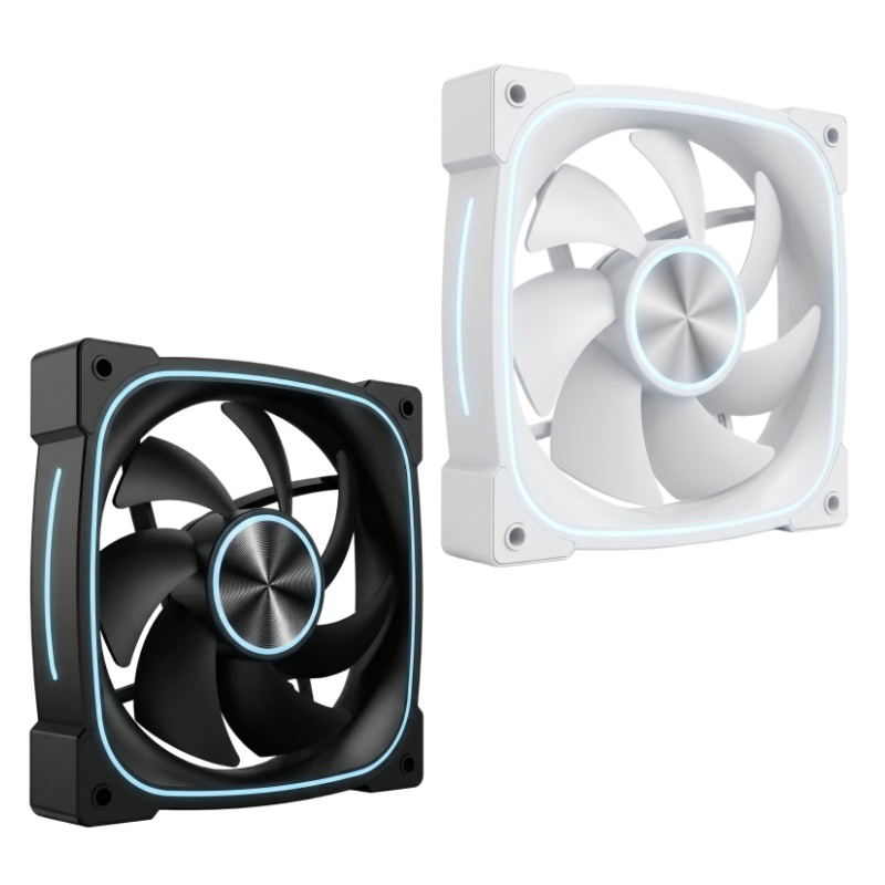 Desk Setup Lighting - Starlink Ice Blue Glowing CPU Cooler