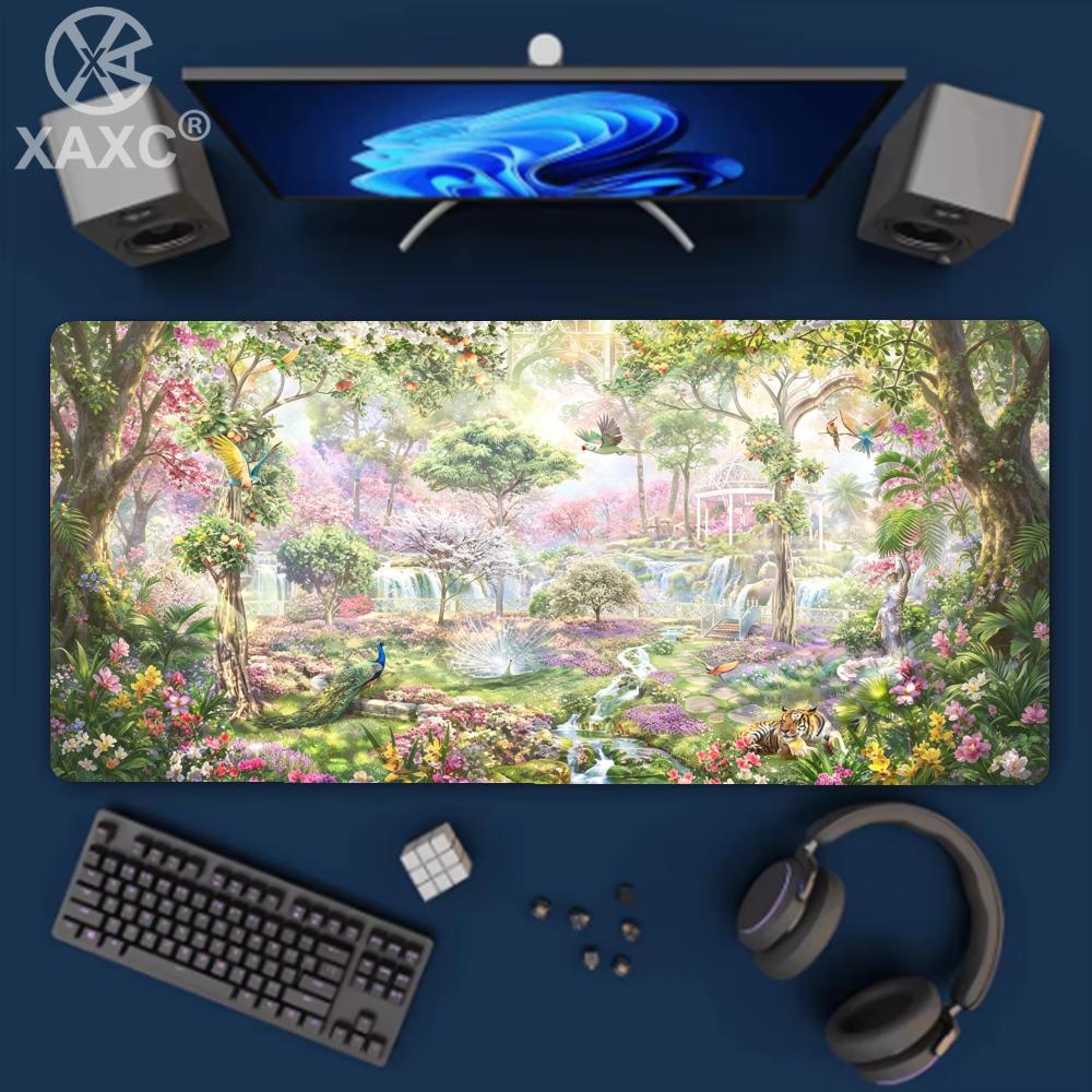 Desk Setup Gaming And Work - nchanted Forest Desk Mat 90x40cm， Nature