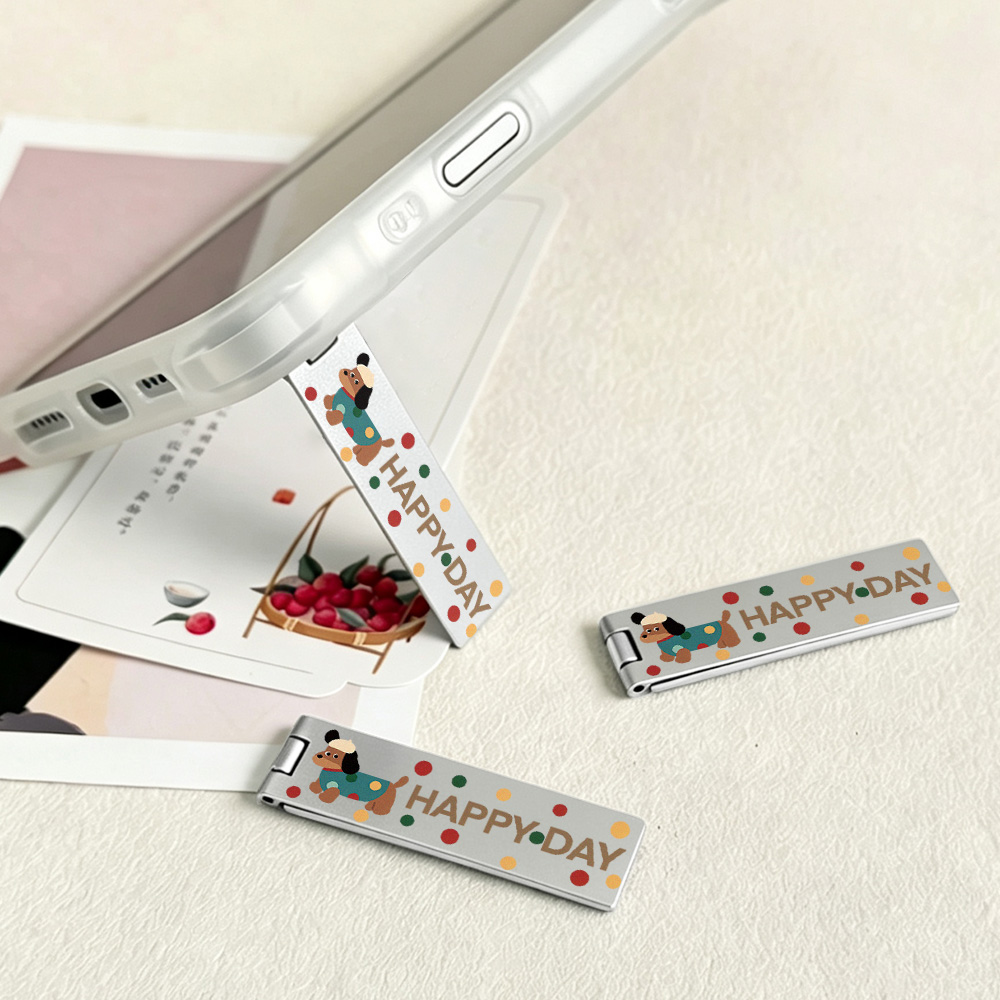 Desk Setup Stand - Ultra-thin Invisible Phone Kickstand Folding Back