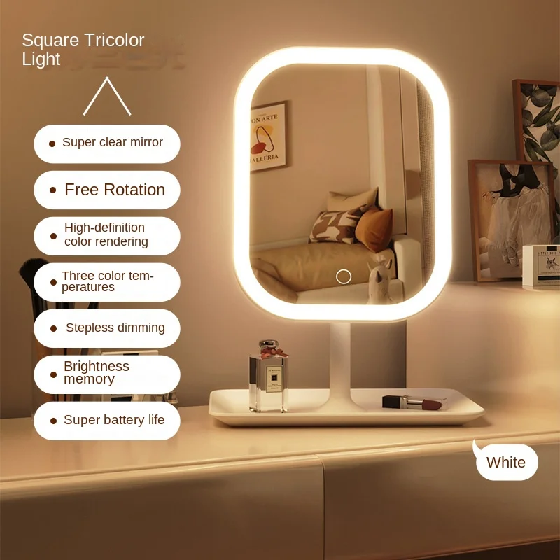 Desk Setup Lighting - New LED Modern Desktop Vanity Mirror,