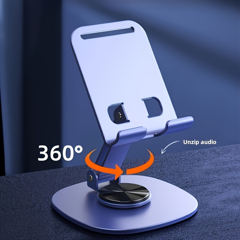 Desk Setup Gear - Sturdy Metal Foldable Phone Stand, 360°
