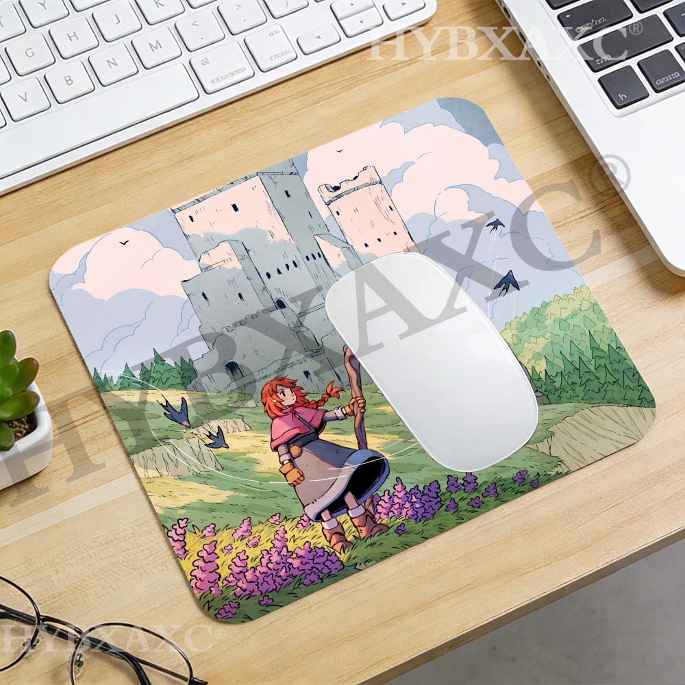Desk Setup Gaming And Work - HYBXAXC Anime Castle Adventure Girl Mouse