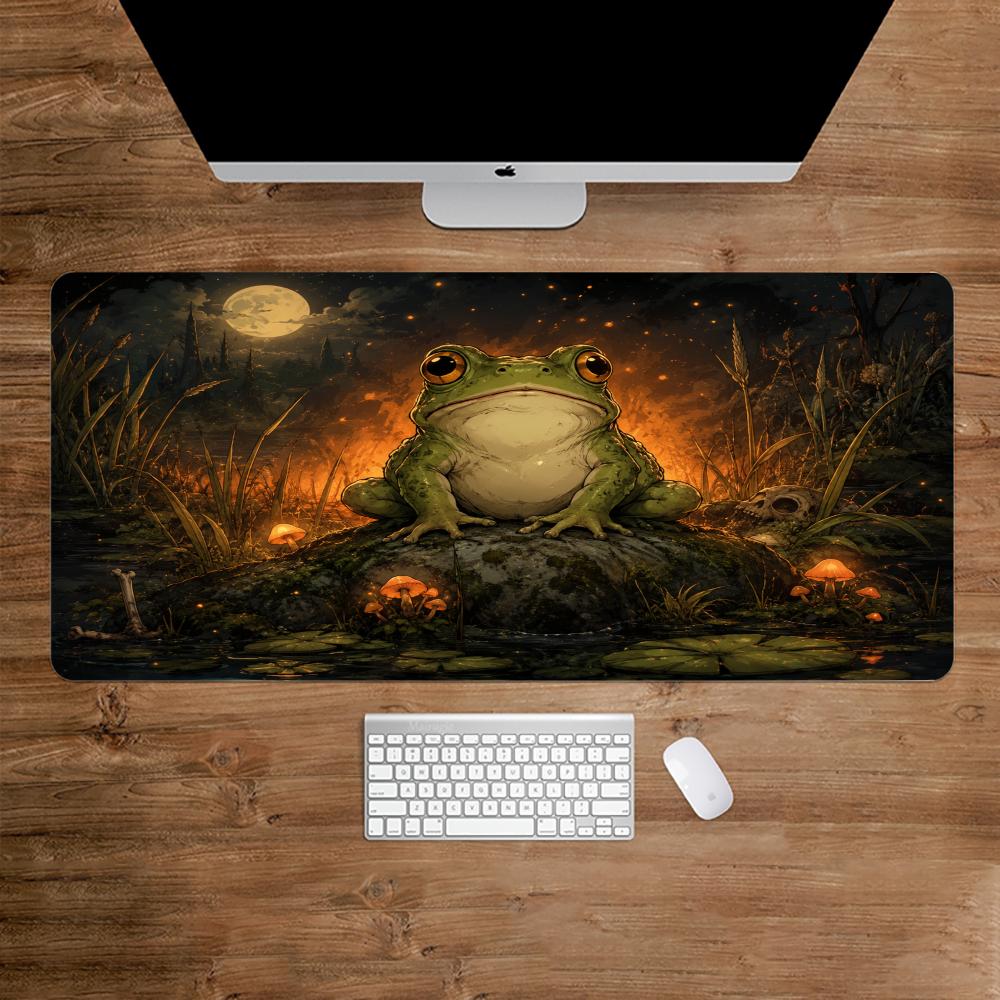 Desk Setup Gaming And Work - Enchanted Frog Mouse Pad Desk Accessories