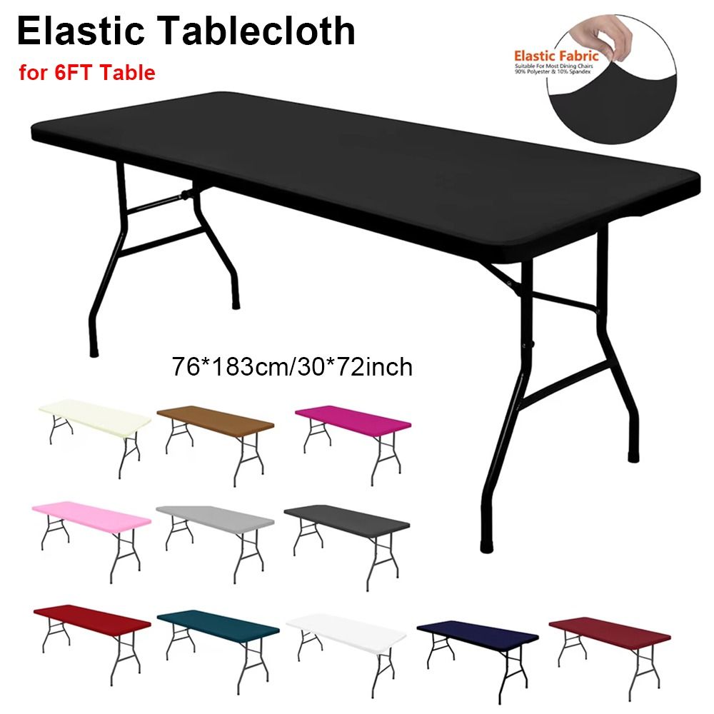 Desk Setup Wallpaper - 1Pcs New Spandex Rectangular Tablecloth Elastic