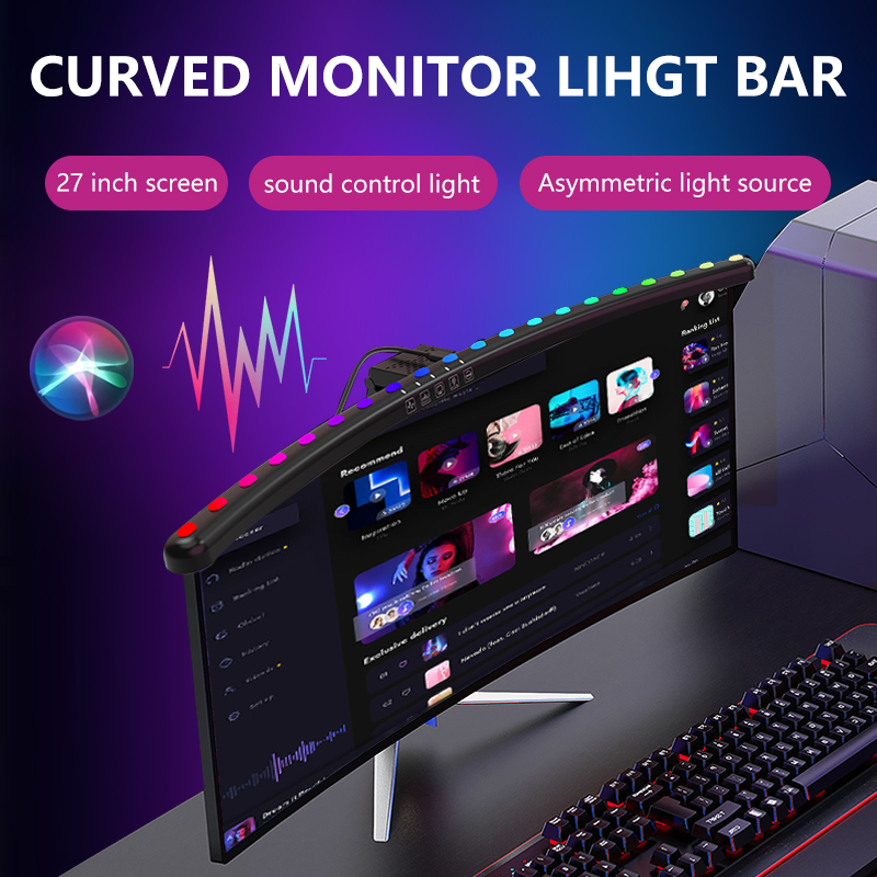 RGB Light Bar Monitor Smart Wi - Setup Desk Monitor ulasan dan harga