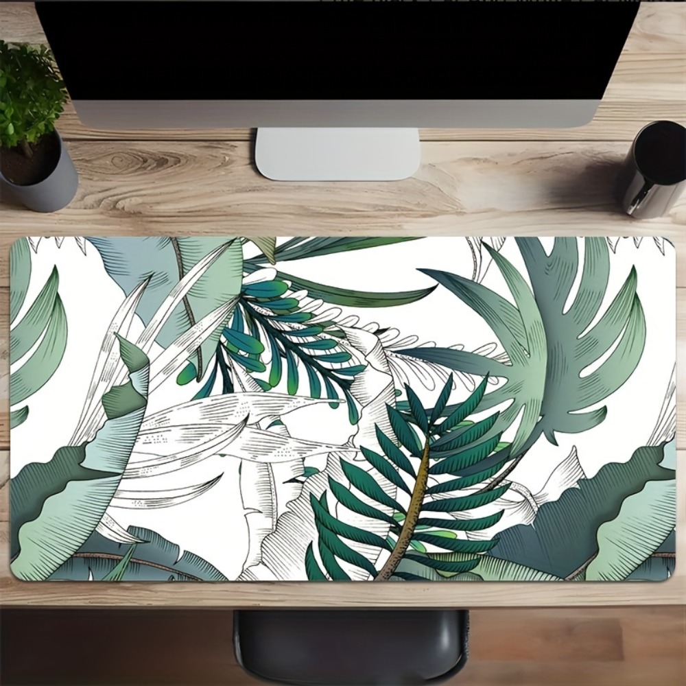 Tropical plant pattern, anti-s - Desk Setup With Plants ulasan dan harga