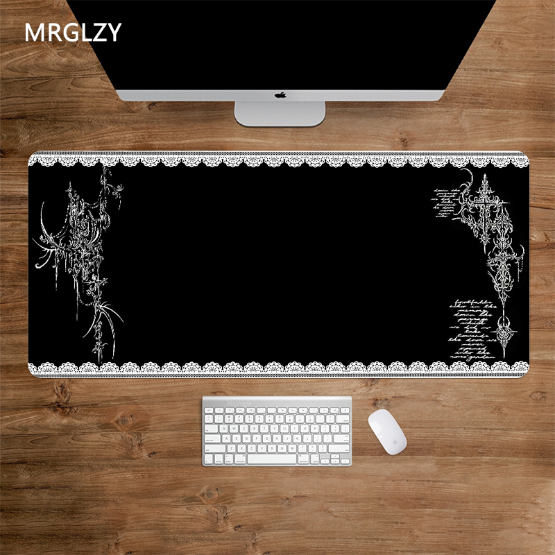 Mouse Pad Dark Style Lace Edge - Desk Setup Dark ulasan dan harga