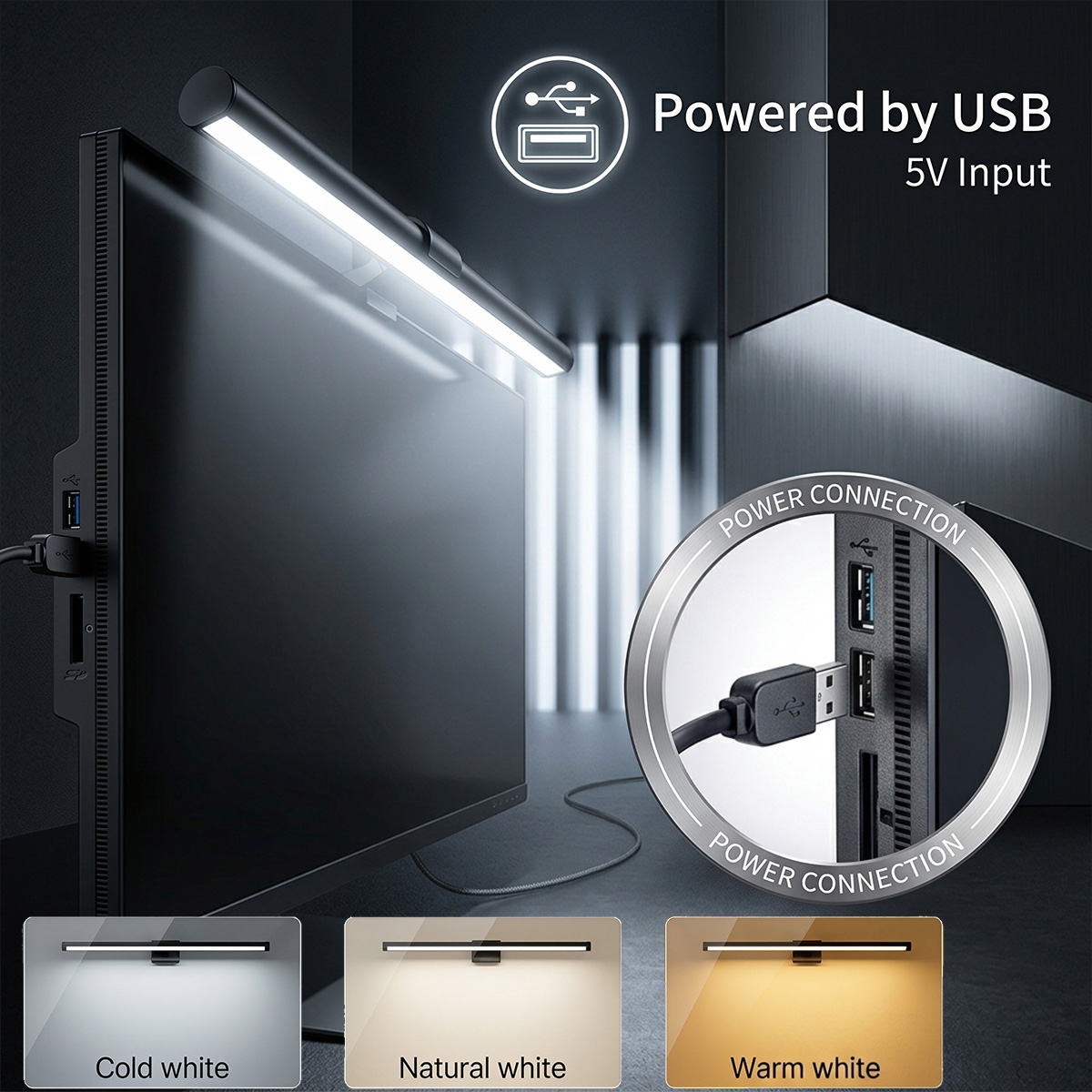 USB Powered LED Computer Scree - Desk Setup Lighting ulasan dan harga