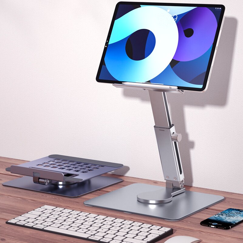 Aluminum Tablet Stand 360°Rota - Desk Setup Ipad ulasan dan harga