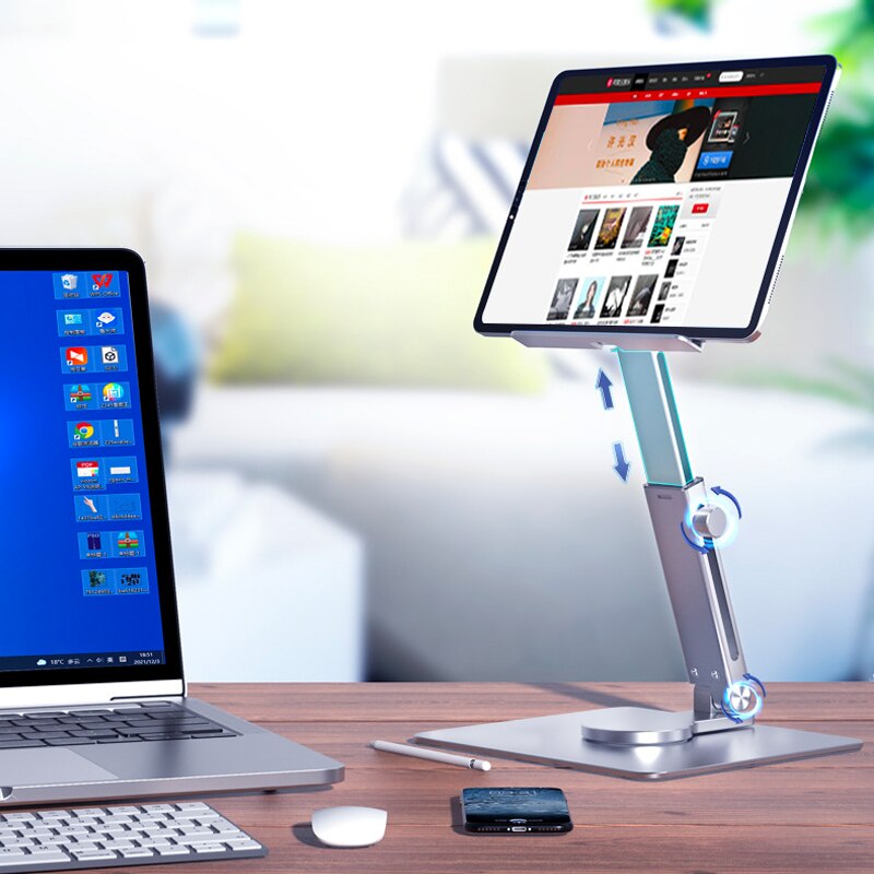 Aluminum Tablet Stand 360°Rota - Desk Setup Ipad ulasan dan harga