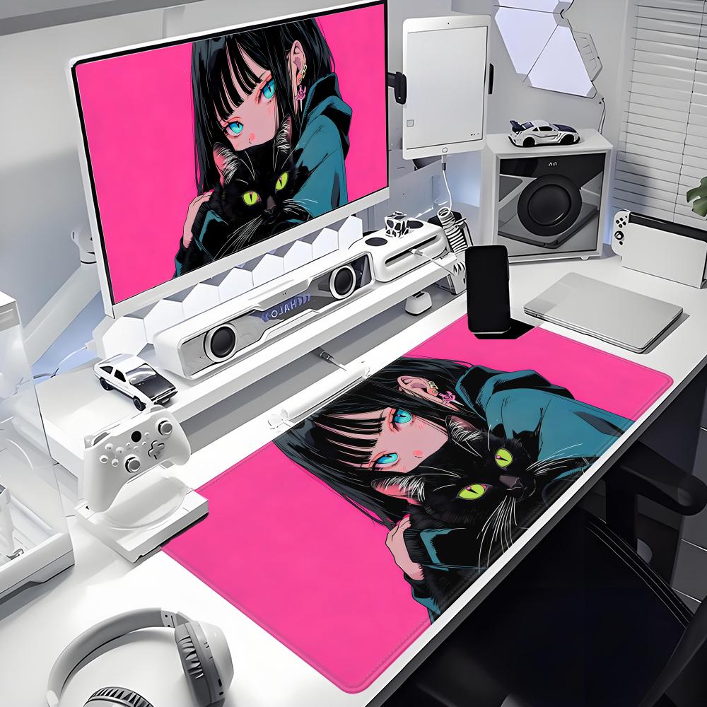 Gaming Mouse Pad Anime Black C - Desk Setup Gadgets ulasan dan harga