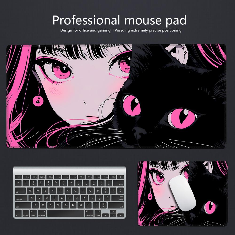 Gaming Mouse Pad Anime Black C - Desk Setup Gadgets ulasan dan harga