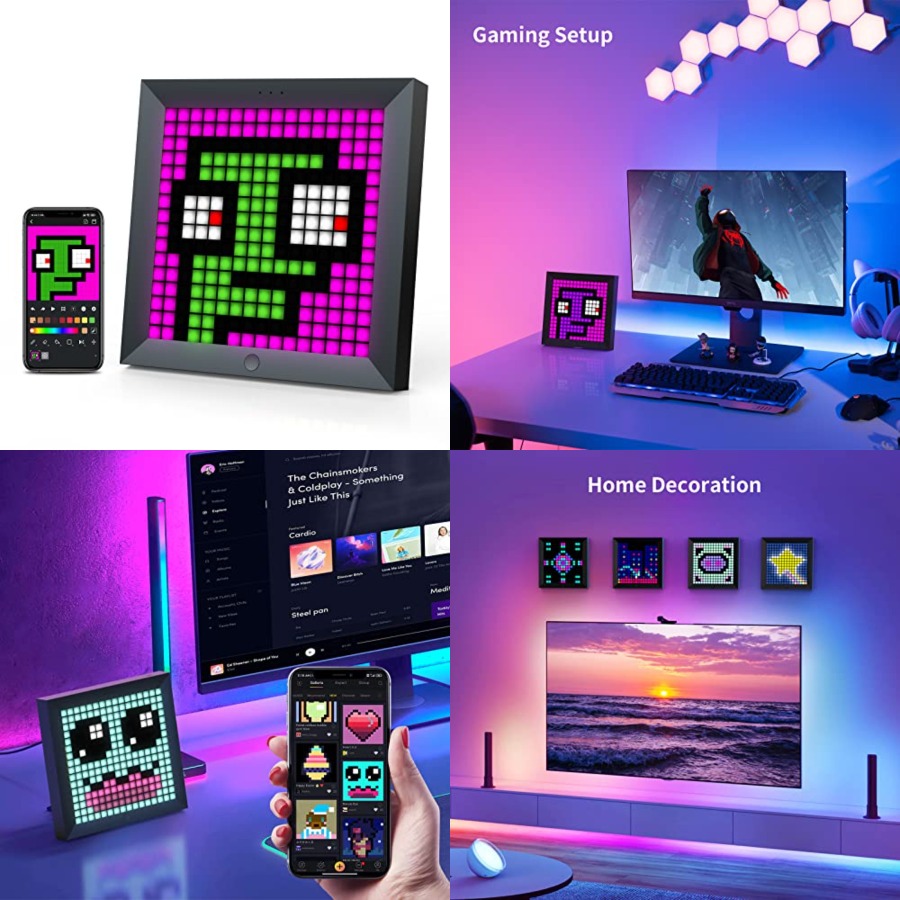 LED Light Pixel Display Panel  - Desk Setup Lighting ulasan dan harga