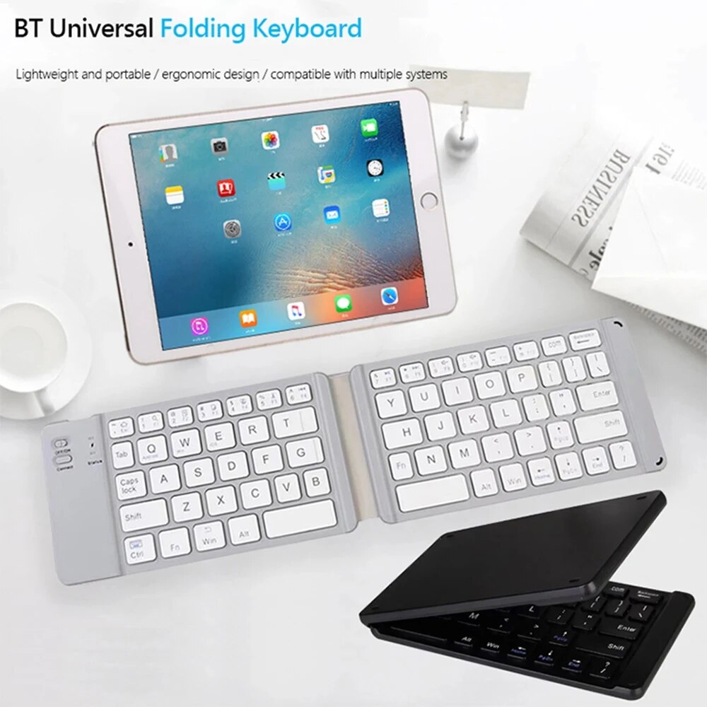 Folding Bluetooth Keyboard For - Desk Setup Ipad ulasan dan harga