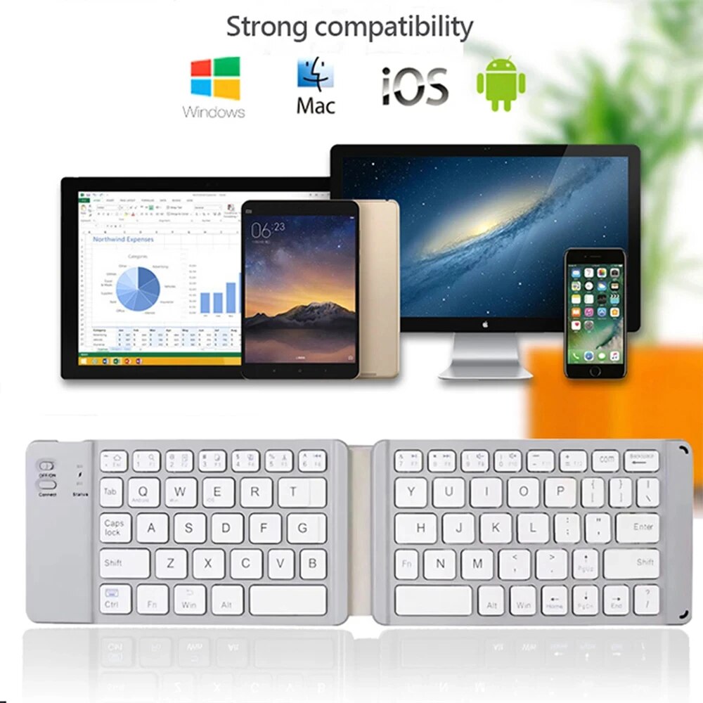 Folding Bluetooth Keyboard For - Desk Setup Ipad ulasan dan harga