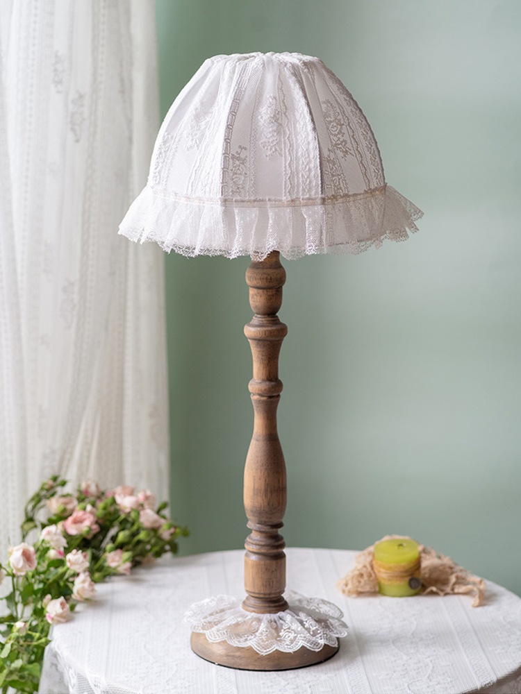 European Solid Wood Table Lamp - Desk Setup Wallpaper ulasan dan harga