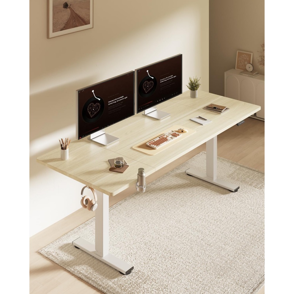 FLEXISPOT 63x32 Inch Electric  - Setup Desk Monitor ulasan dan harga