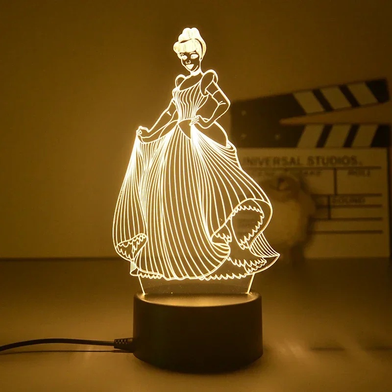 3D LED Lamp  Disney Princess C - Desk Setup Lighting ulasan dan harga