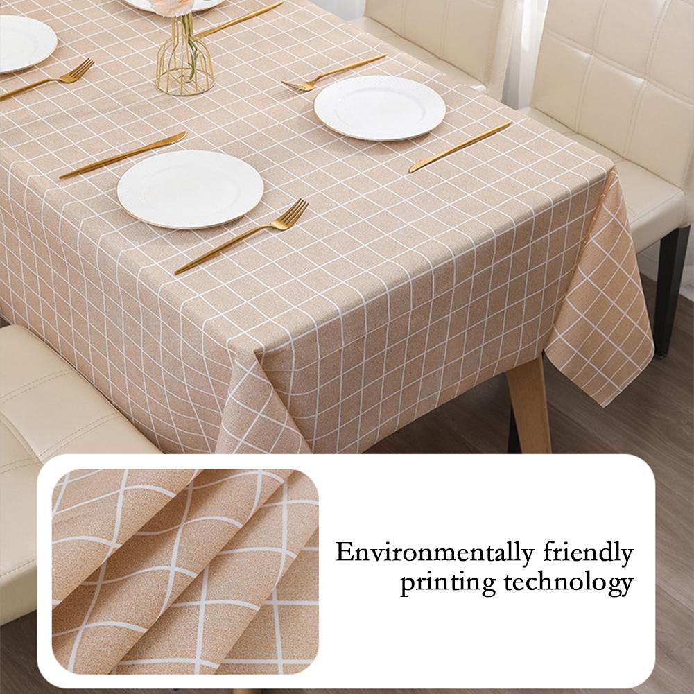 Nordic Style Grid Printed Hous - Desk Setup Wallpaper ulasan dan harga