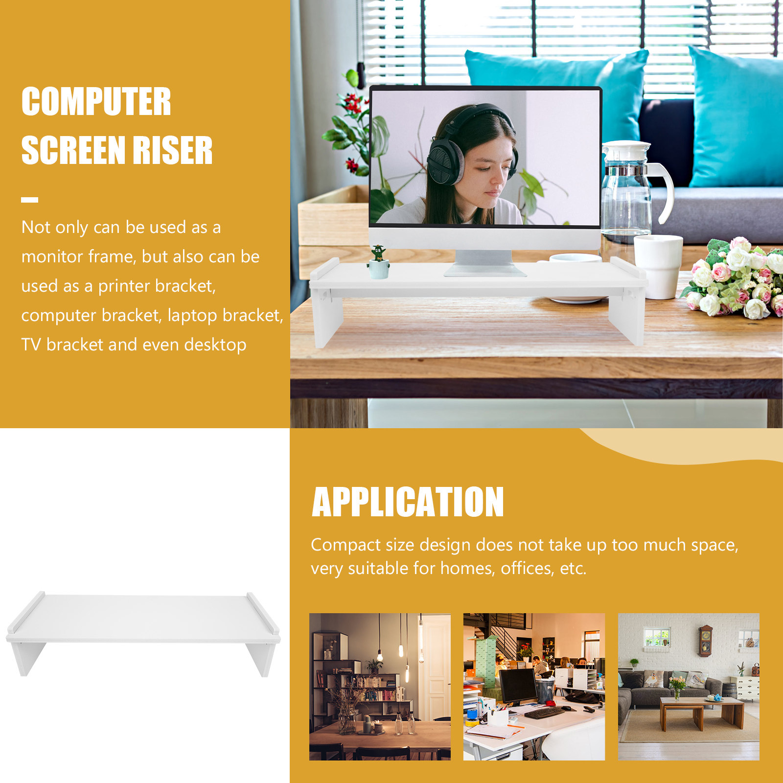 Adjustable Wooden Monitor Stan - Setup Desk Monitor ulasan dan harga