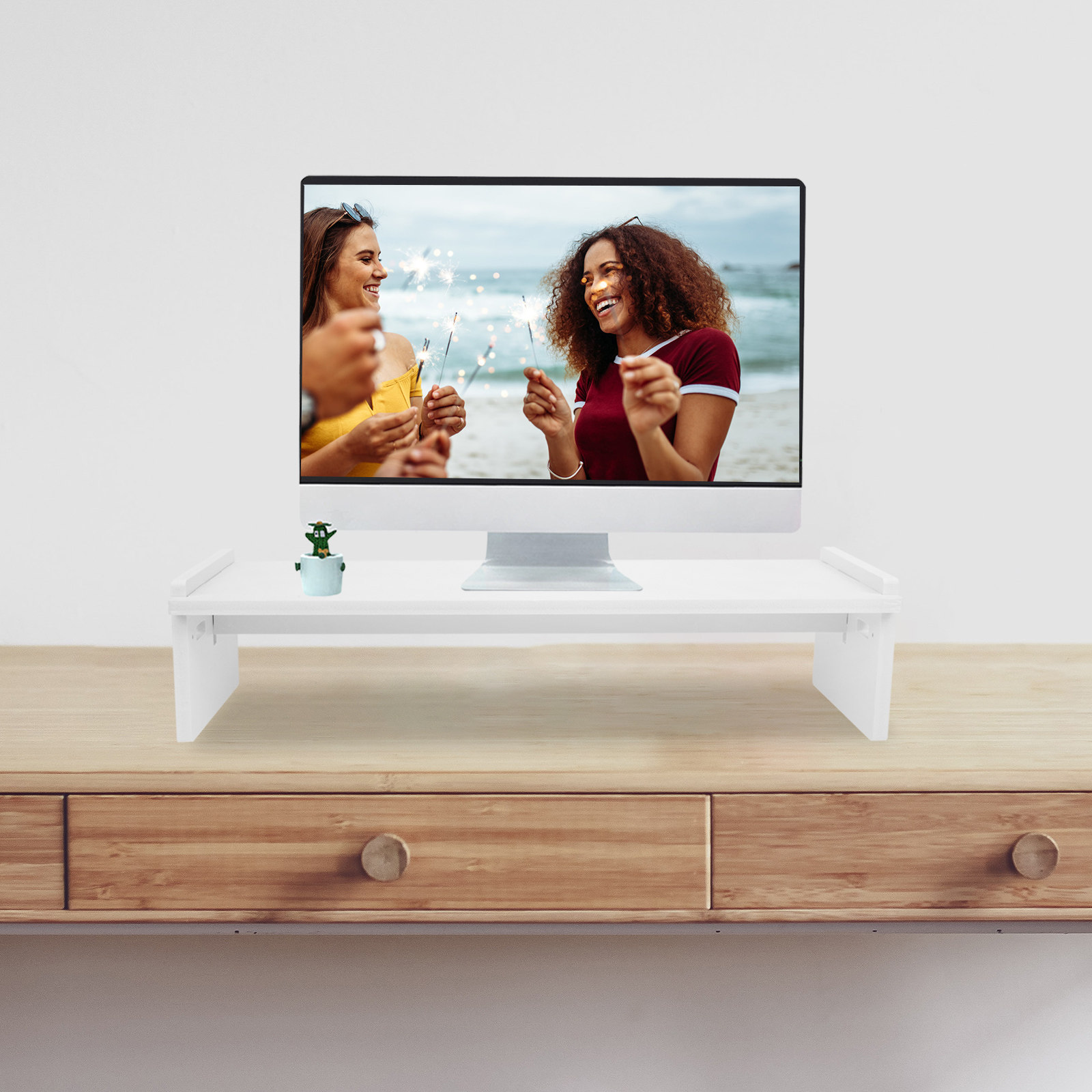 Adjustable Wooden Monitor Stan - Setup Desk Monitor ulasan dan harga