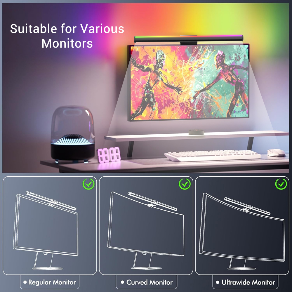 Screen Hanging Lamp Monitor Li - Setup Desk Monitor ulasan dan harga