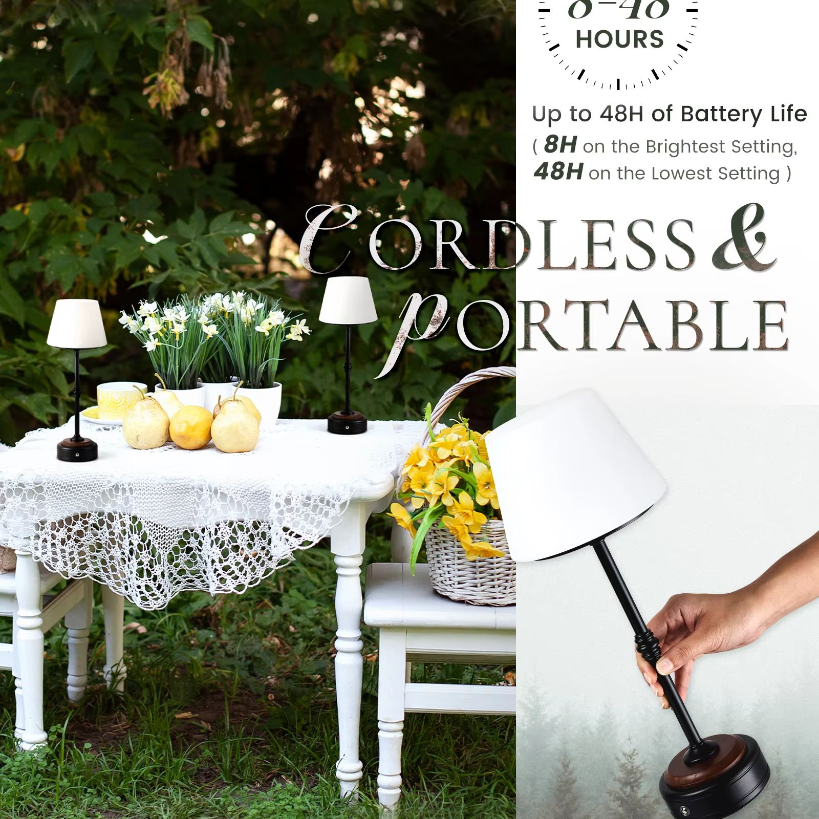 Cordless Table Lamps Set of  5 - Desk Setup Lighting ulasan dan harga