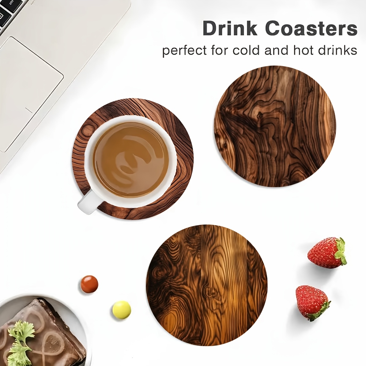 2D Retro Elegant Dark Wood Gra - Desk Setup Dark ulasan dan harga