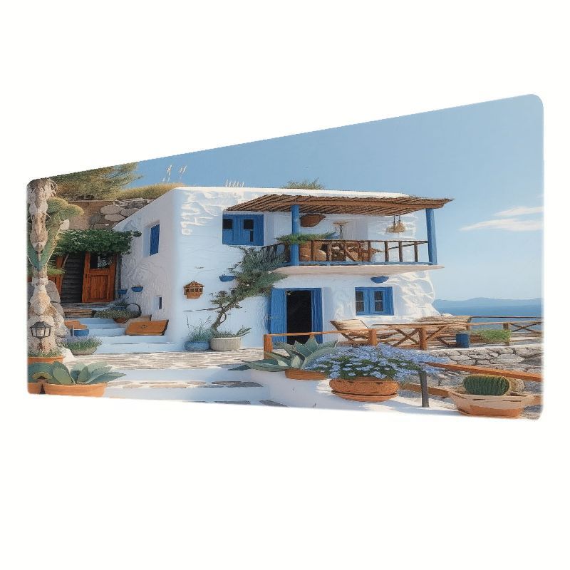 Brand Mediterranean Mouse Pad  - Desk Setup With Plants ulasan dan harga