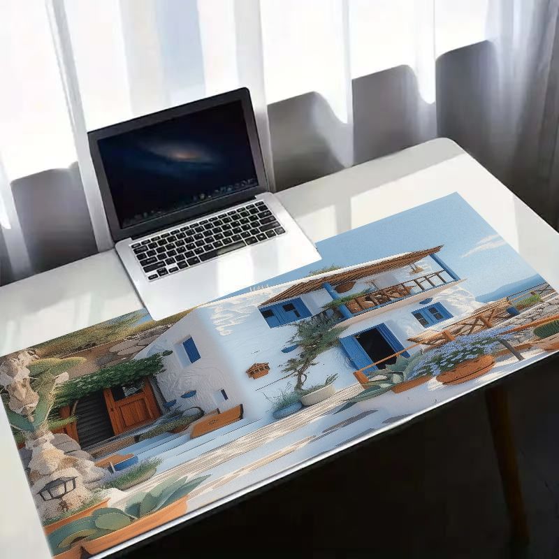 Brand Mediterranean Mouse Pad  - Desk Setup With Plants ulasan dan harga