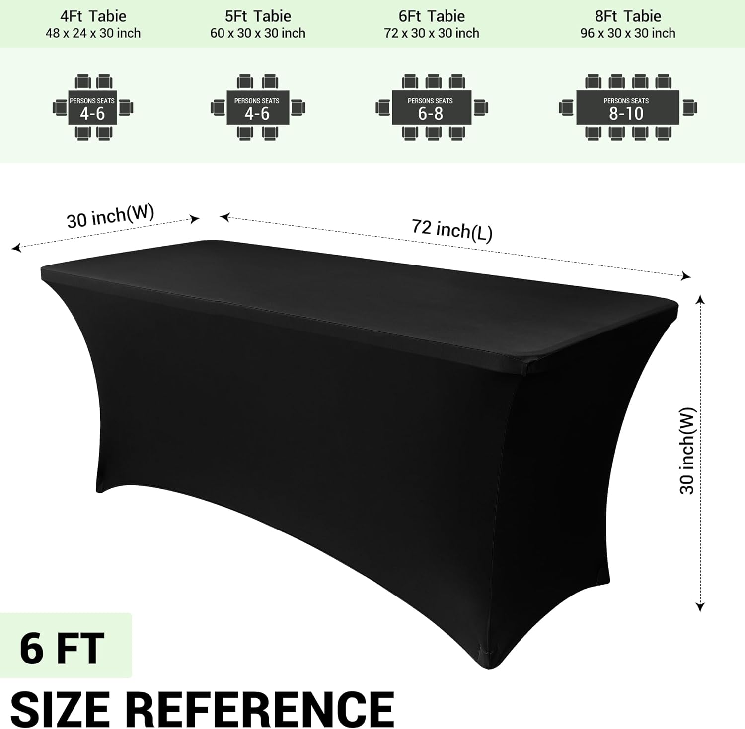 6ft Stretch Black Spandex Tabl - Desk Setup Wallpaper ulasan dan harga