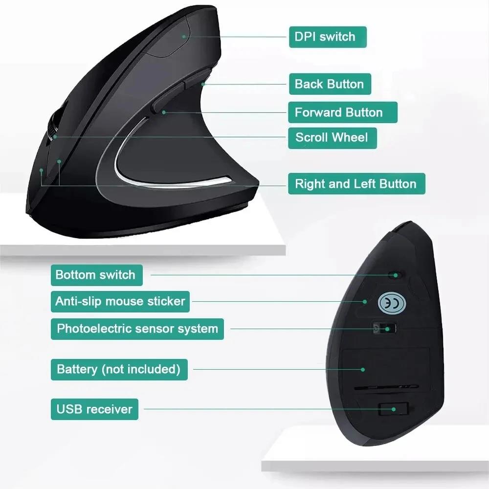 Ergonomic Wireless Mouse 1600  - Desk Setup Programmer ulasan dan harga