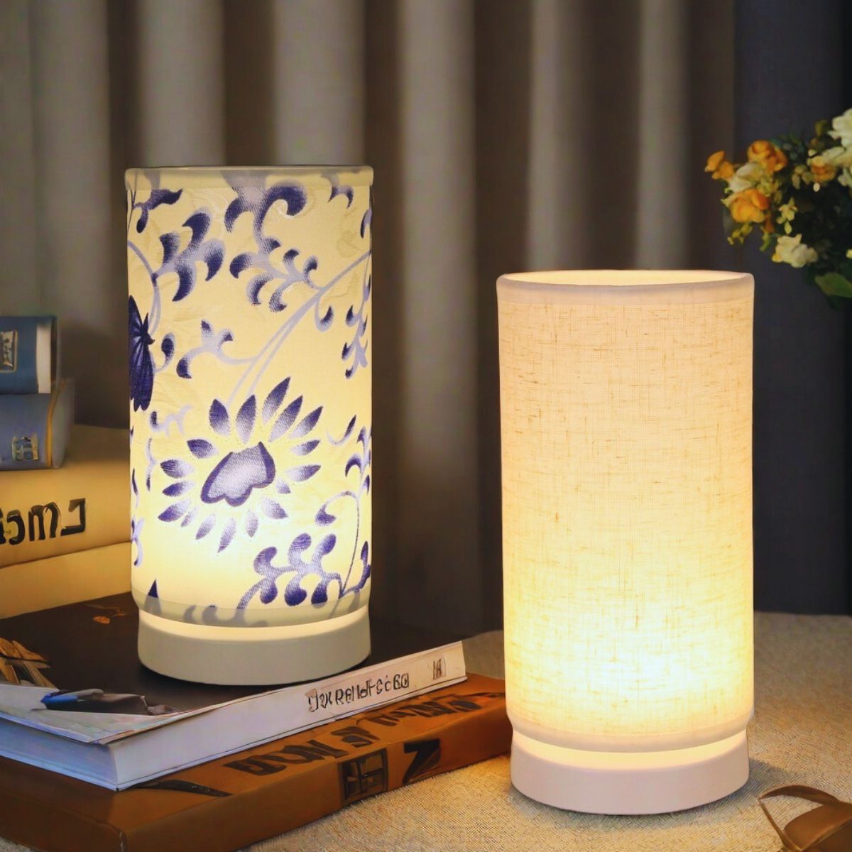 Warm fabric LED desk lamp, USB - Desk Setup Wallpaper ulasan dan harga