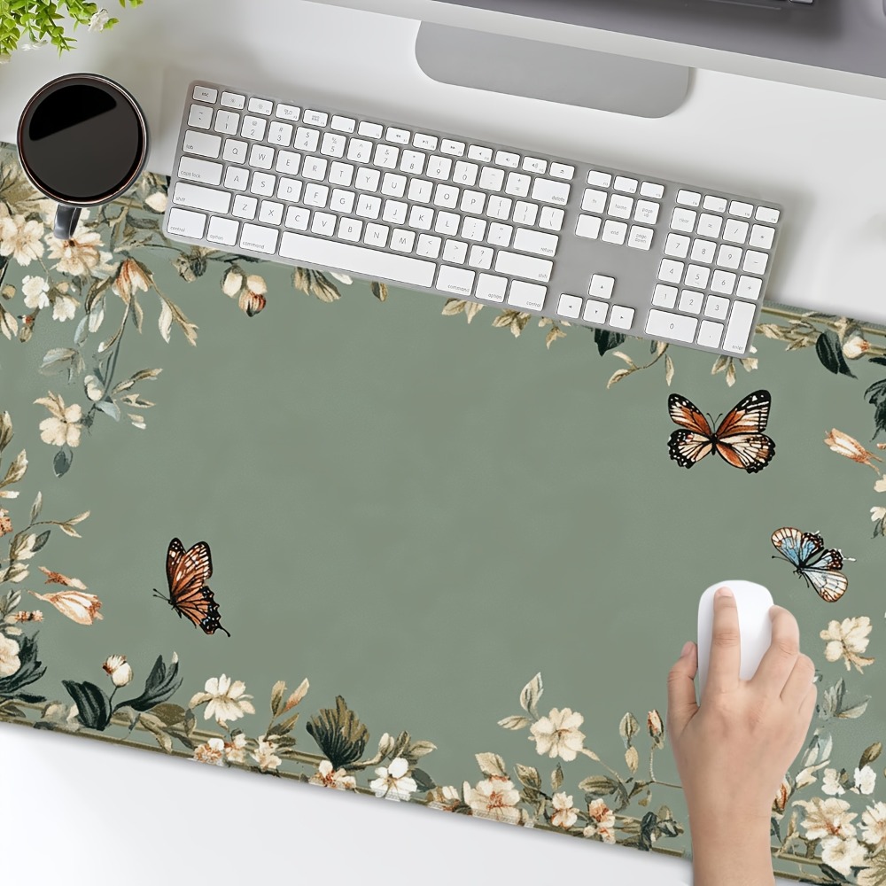 Plant table mat with butterfly - Desk Setup With Plants ulasan dan harga