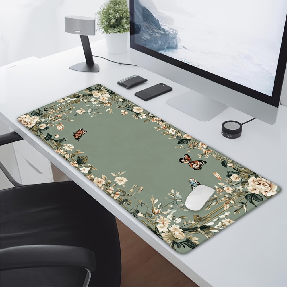 Plant table mat with butterfly - Desk Setup With Plants ulasan dan harga
