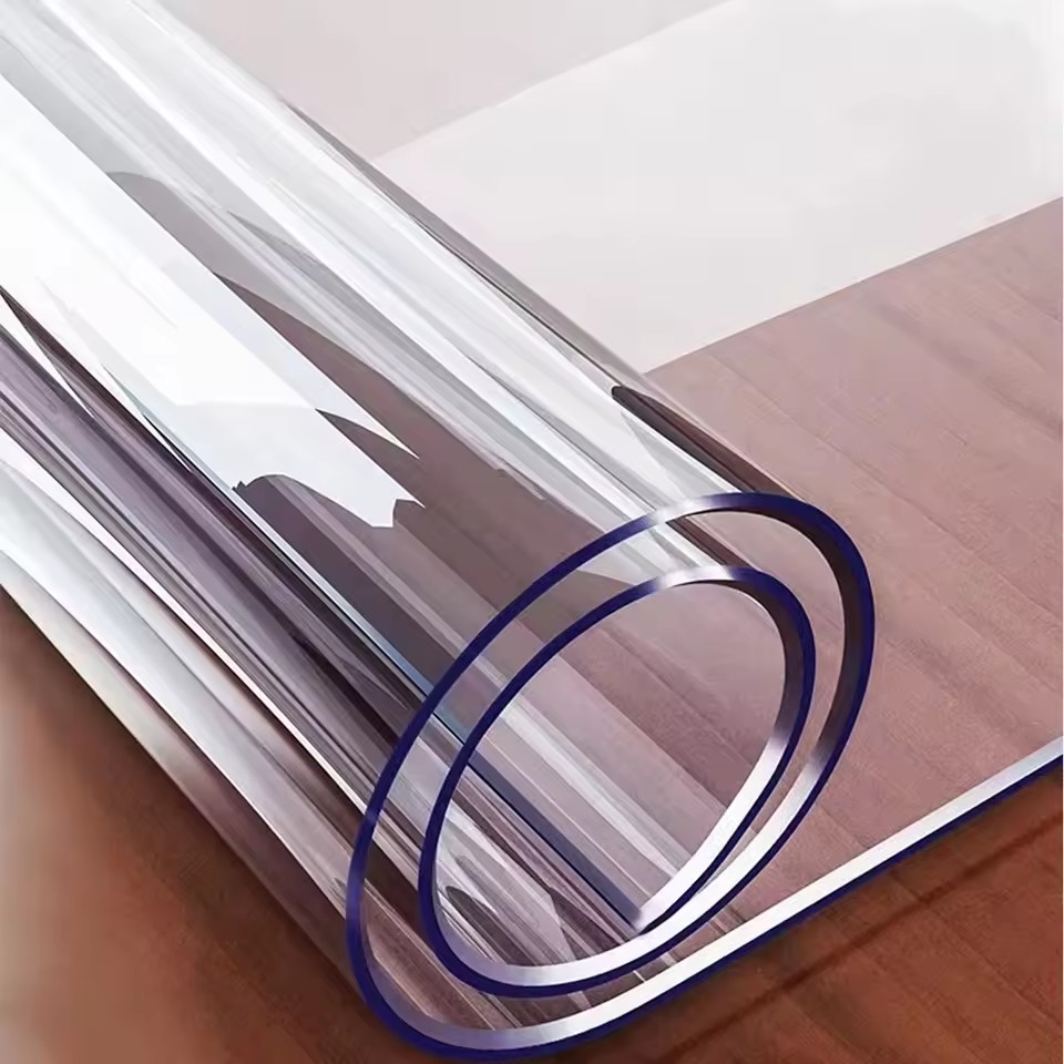 Soft Glass Tablecloth Transpar - Desk Setup Wallpaper ulasan dan harga