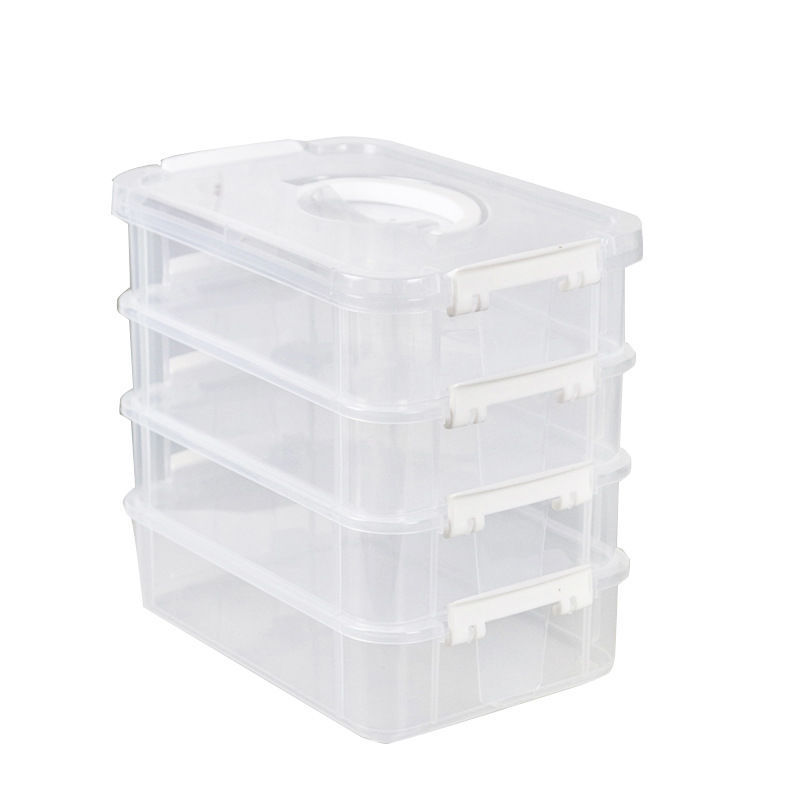 Clear Stackable Storage Box 4  - Jewelry Desk Setup ulasan dan harga