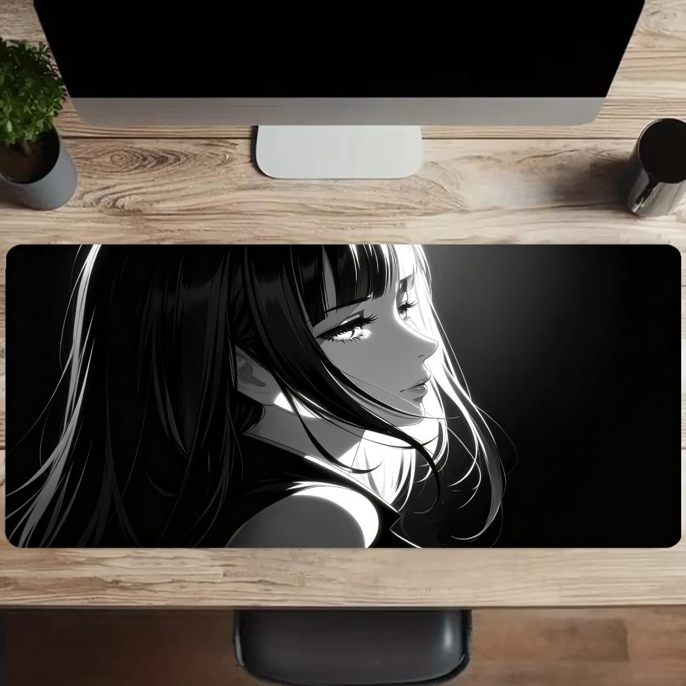 Dark Anime Girl Mouse Pad Desk - Desk Setup Gaming And Work ulasan dan harga