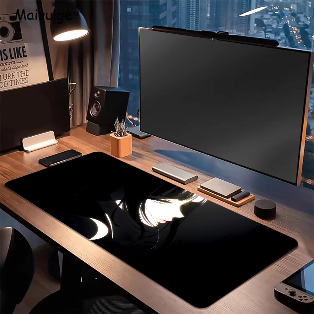 Dark Anime Girl Mouse Pad Desk - Desk Setup Gaming And Work ulasan dan harga