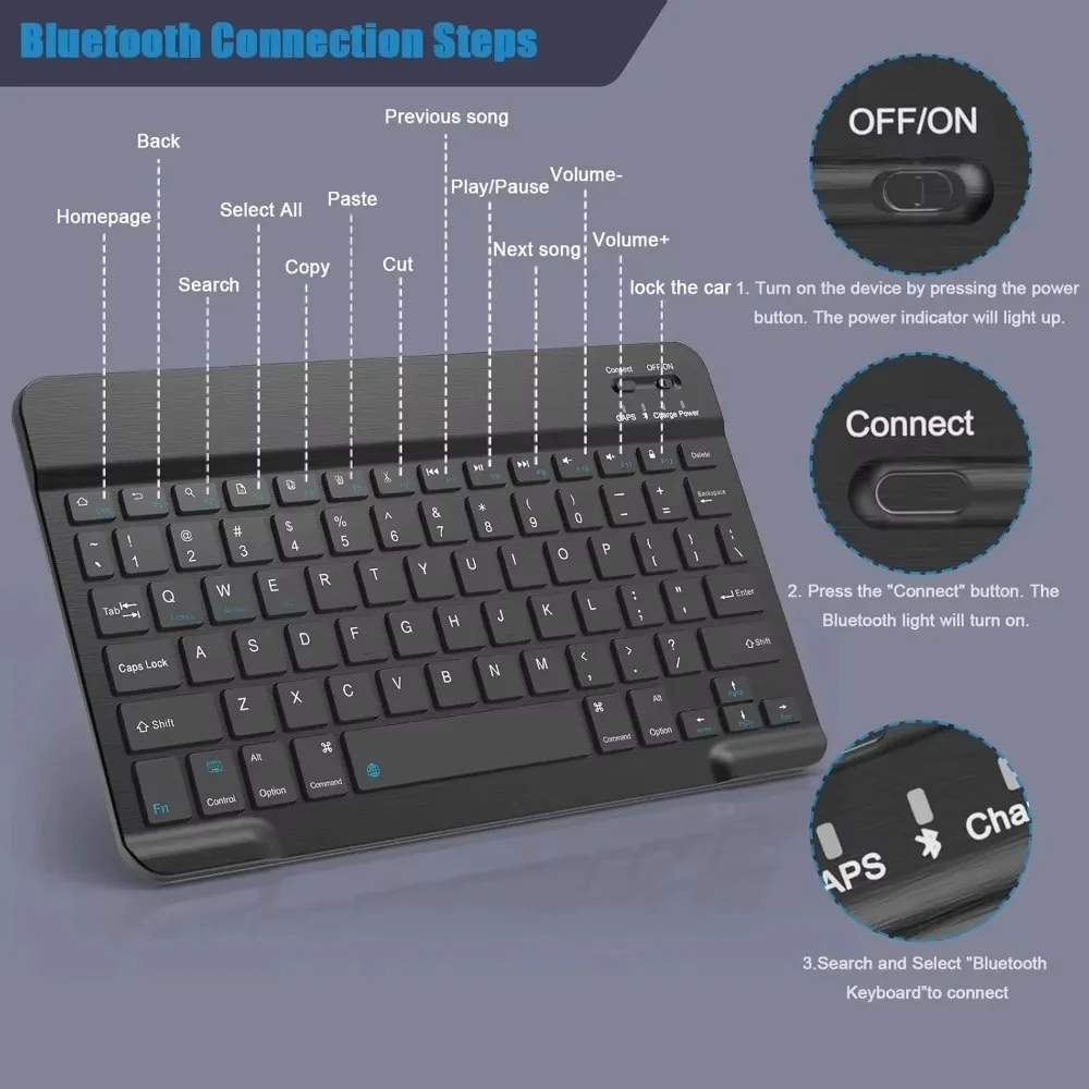 Bluetooth Keyboard for iPad 10 - Desk Setup Ipad ulasan dan harga