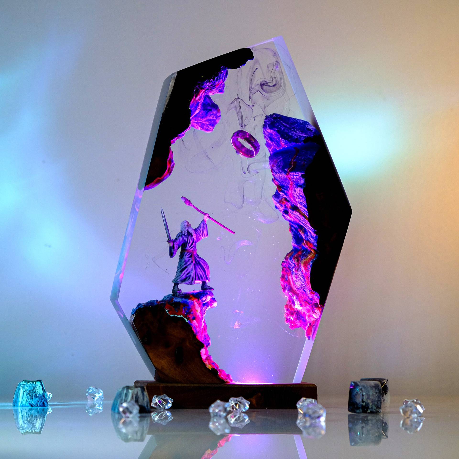 Movie Scence Figure Table Resi - Desk Setup Lighting ulasan dan harga
