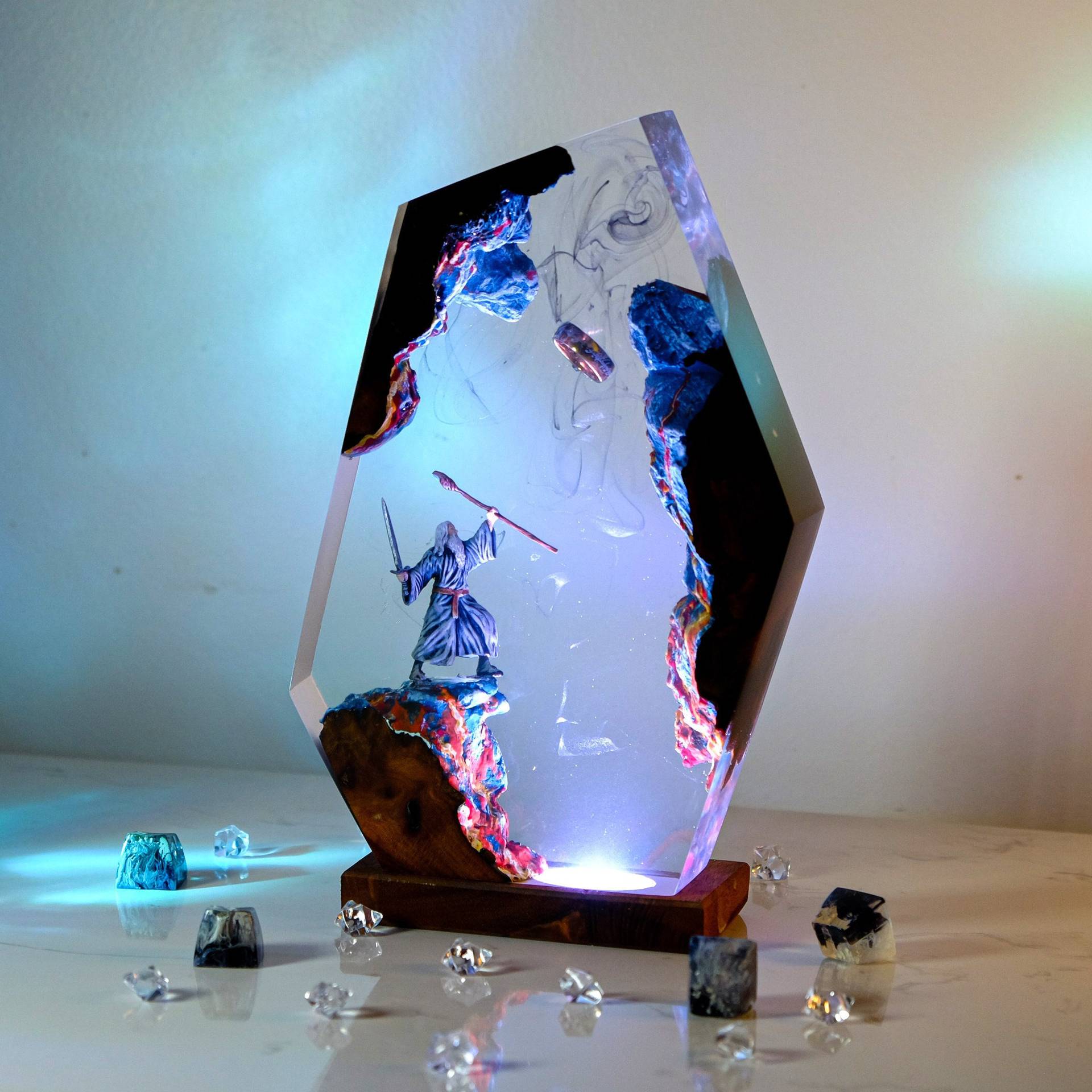 Movie Scence Figure Table Resi - Desk Setup Lighting ulasan dan harga