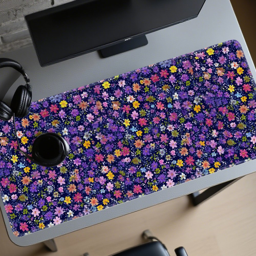 Floral Pattern Desk Mat Large  - Desk Setup Dark ulasan dan harga