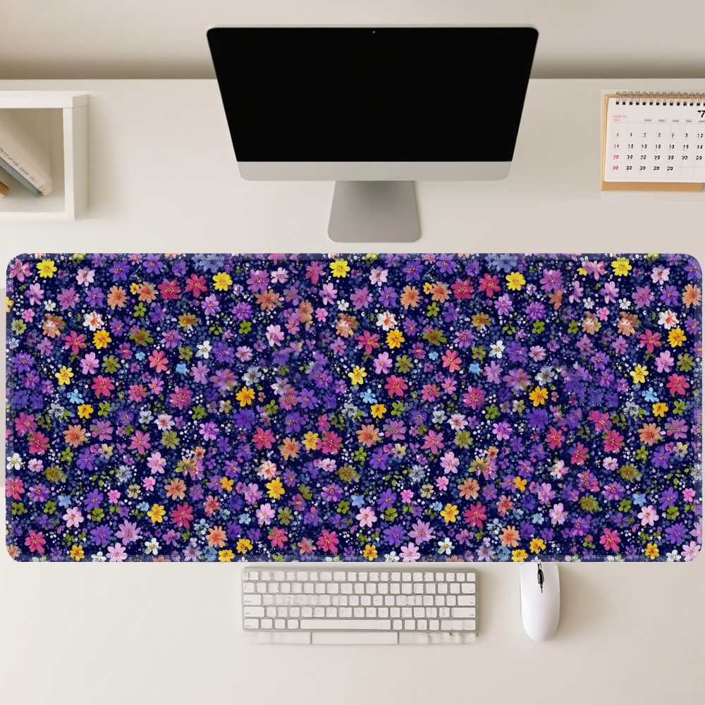 Floral Pattern Desk Mat Large  - Desk Setup Dark ulasan dan harga