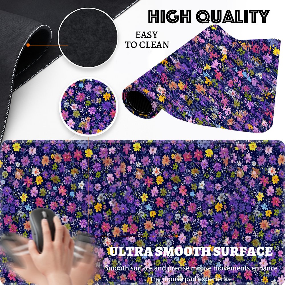 Floral Pattern Desk Mat Large  - Desk Setup Dark ulasan dan harga