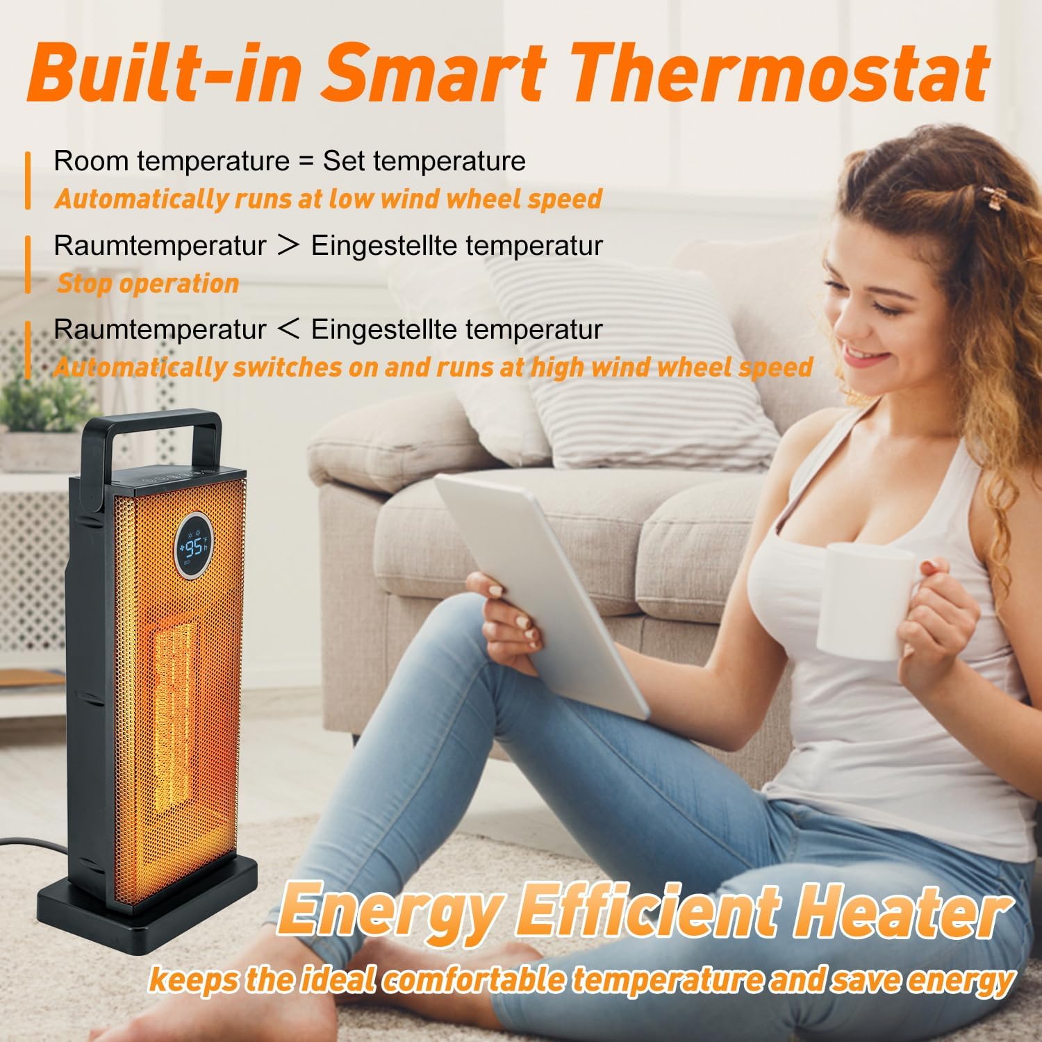 Room Heater 1500W Large Portab - Desk Setup Gear ulasan dan harga